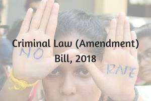 The Criminal Law (Amendment) Bill, 2018